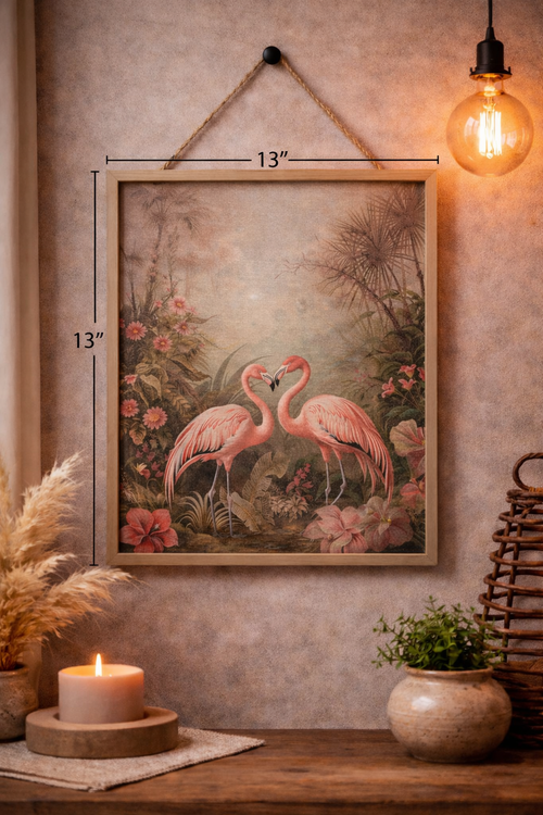 Blush Flamingo Paradise Wall Frame