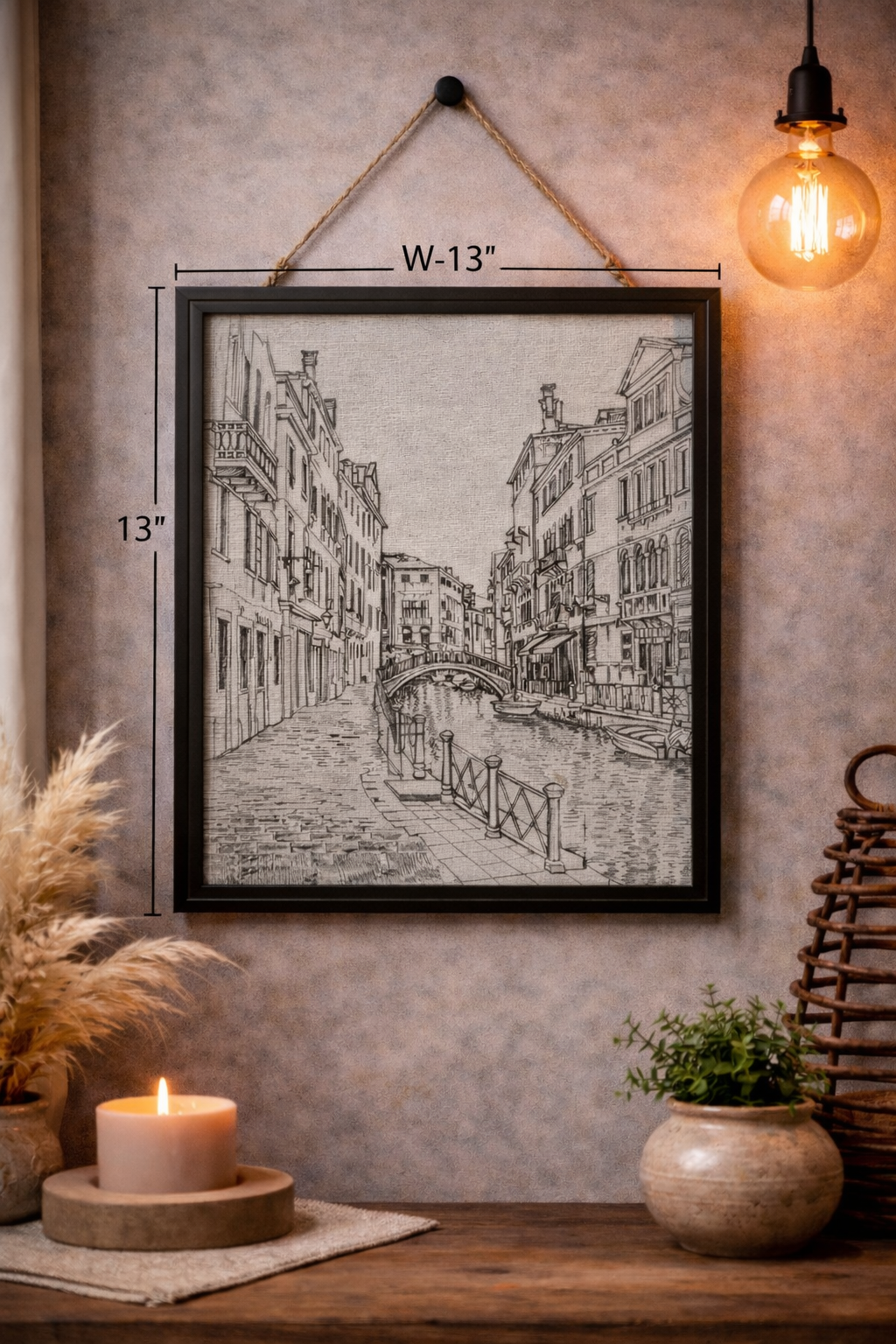 Classic Canal Street Sketch Wall Frame