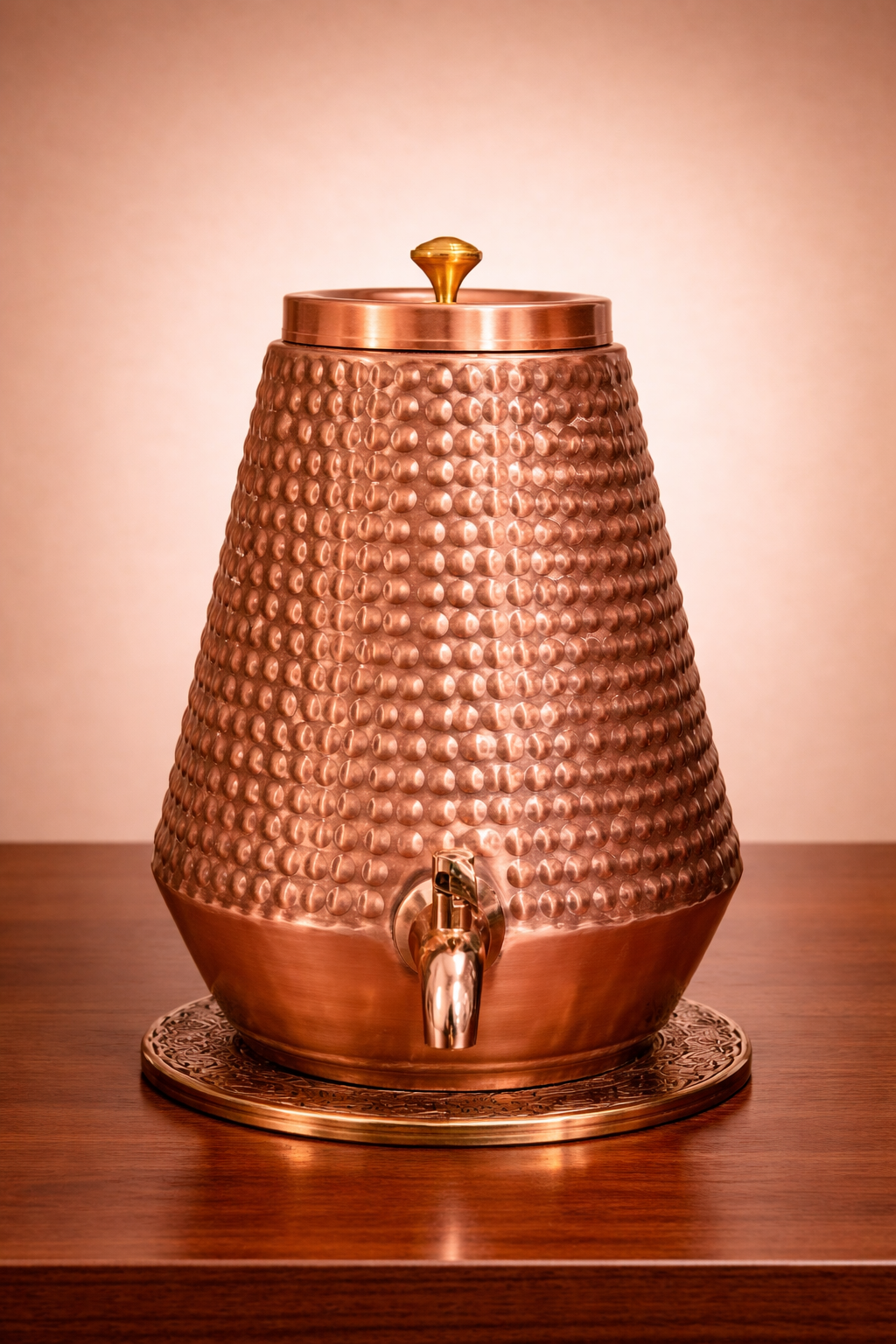Hammered Copper Dispenser 5L