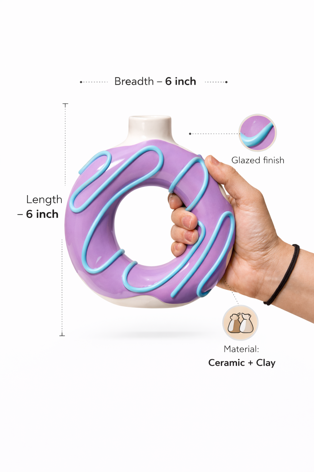Doughnut vase