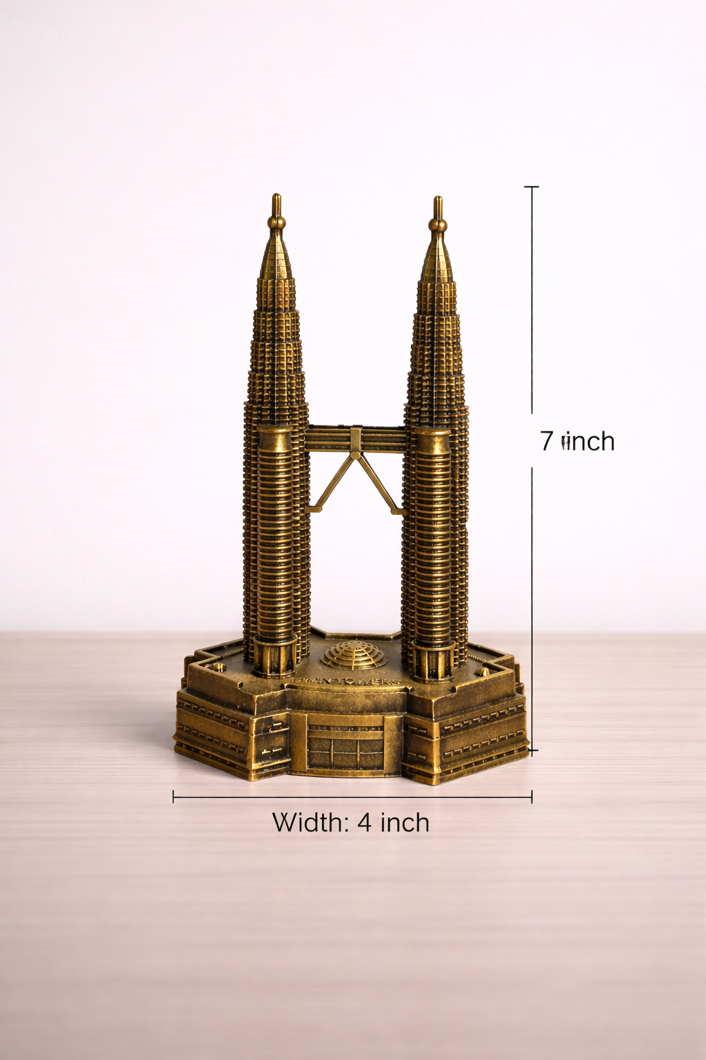 Golden Twin Towers Décor Accent