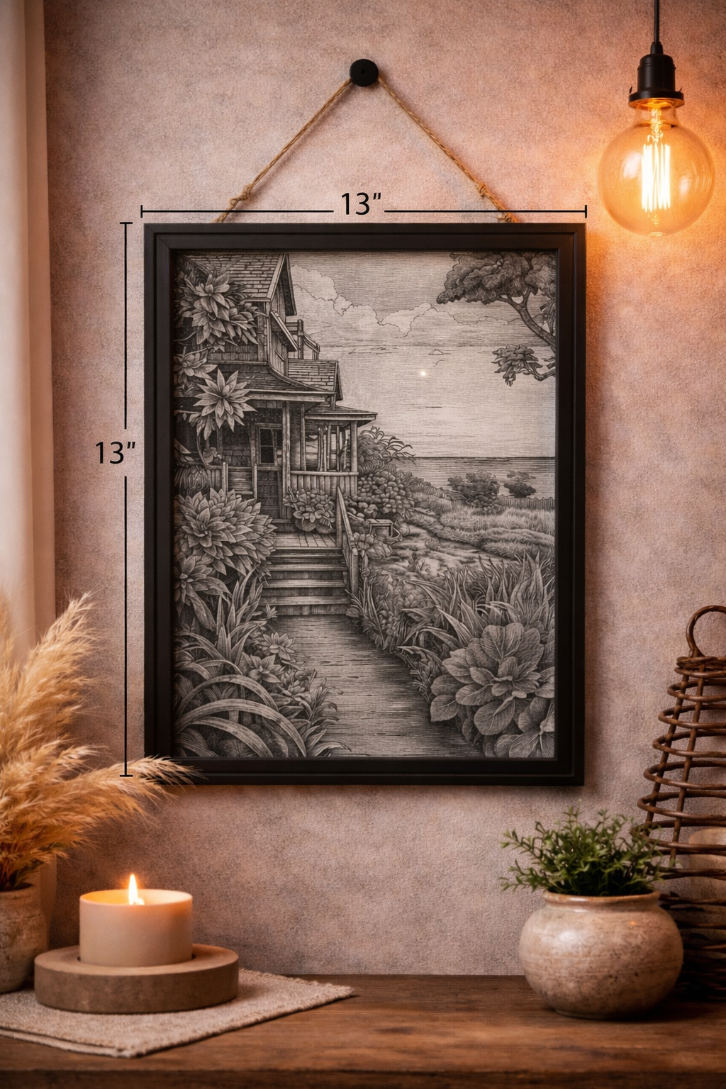Vintage Countryside Cottage Wall Frame