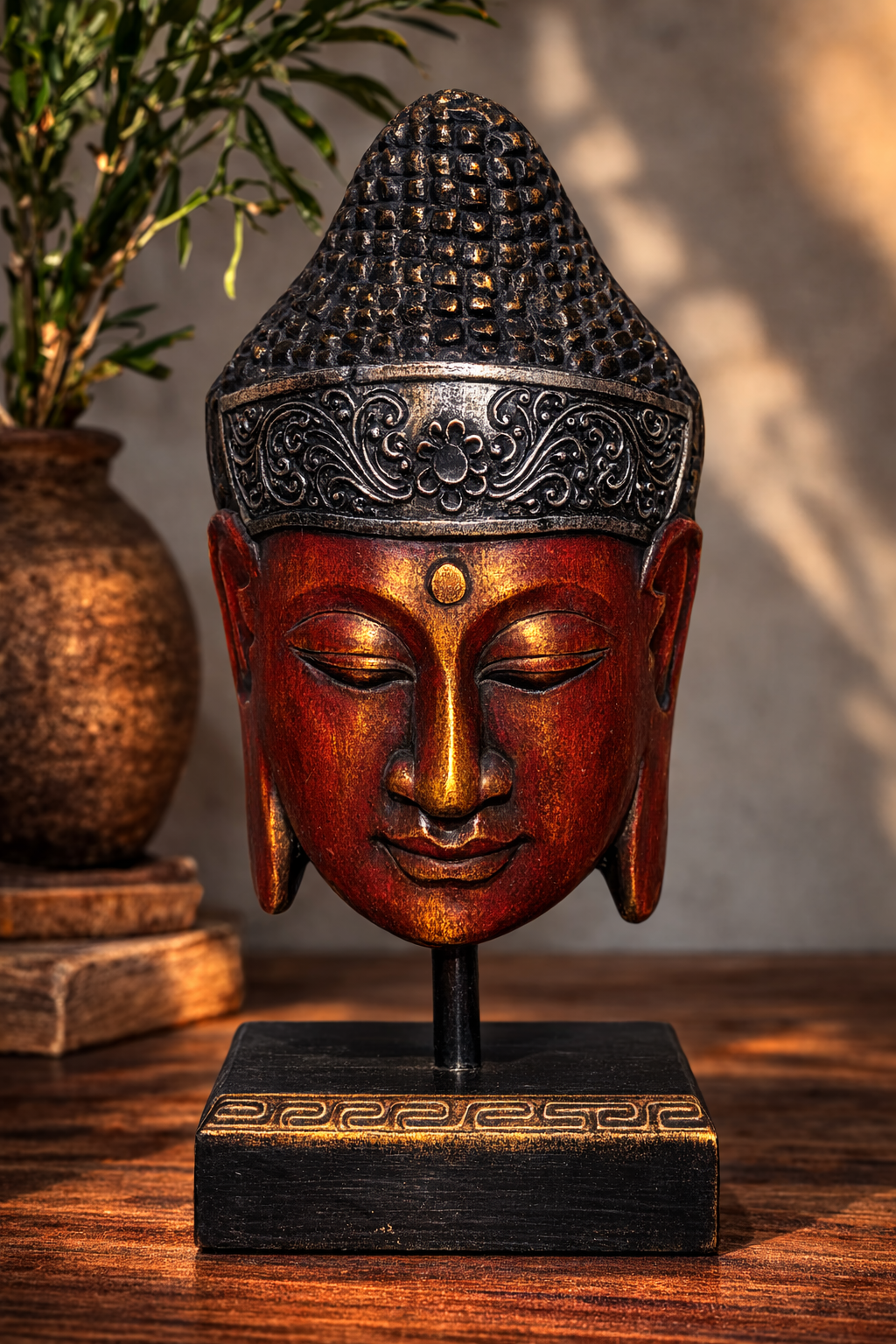 Serenity Buddha Head Sculpture