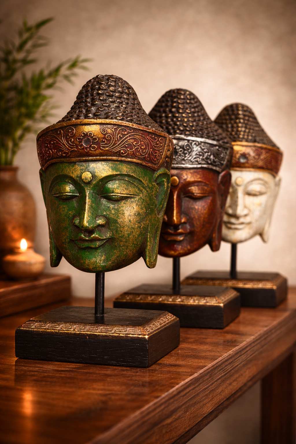 Serenity Buddha Head Sculpture