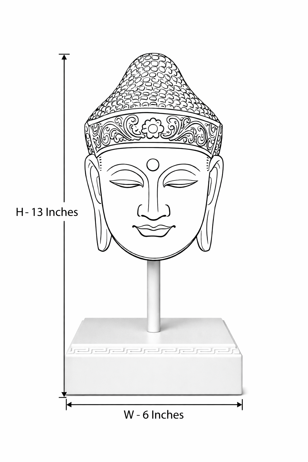Serenity Buddha Head Sculpture