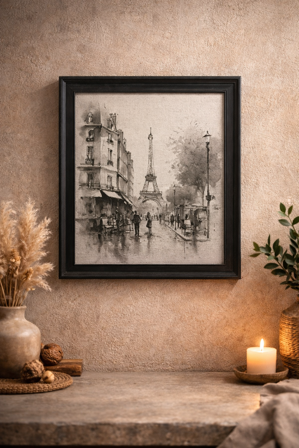Eiffel Street Vintage Sketch Frame