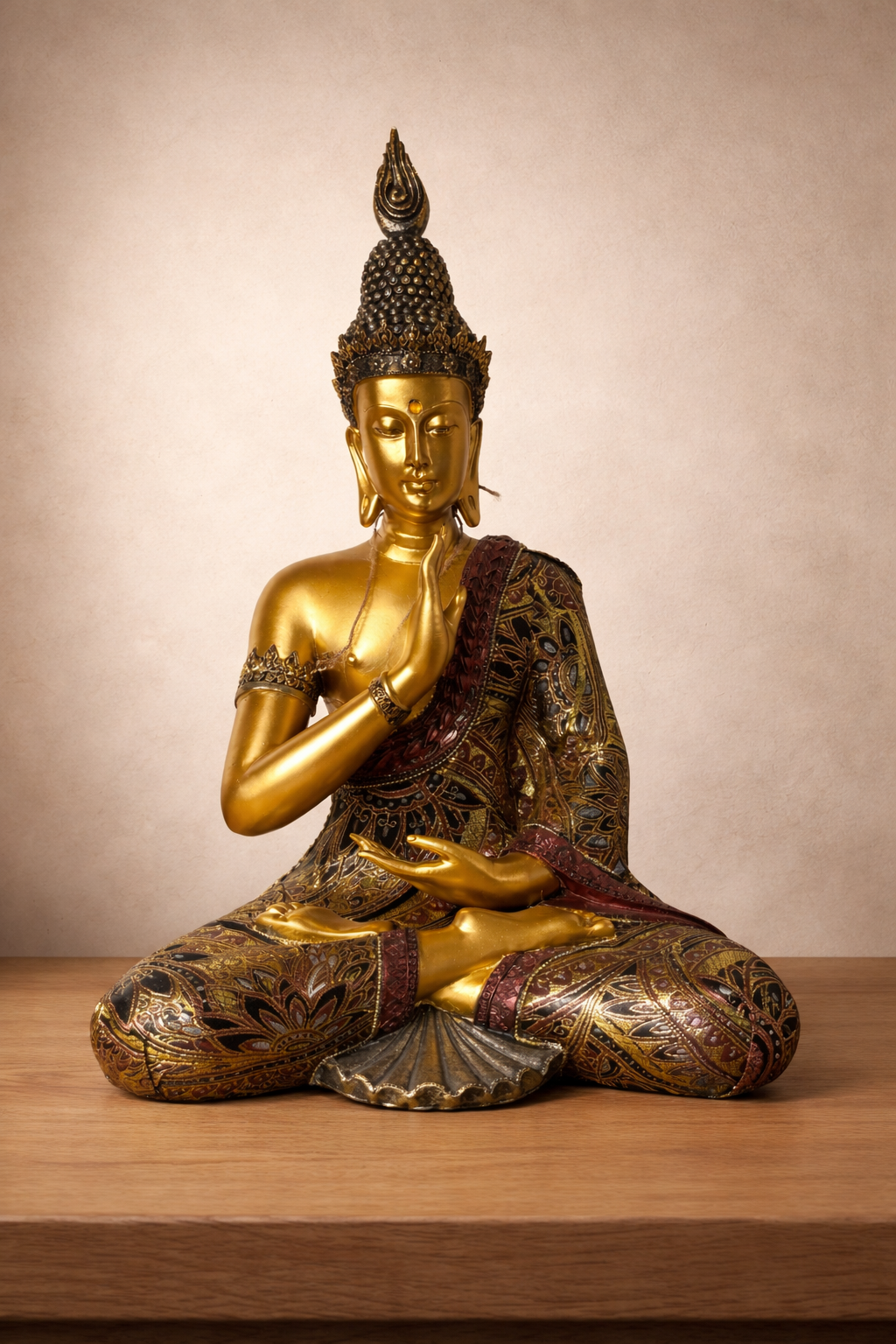 Golden Serenity Buddha Statue