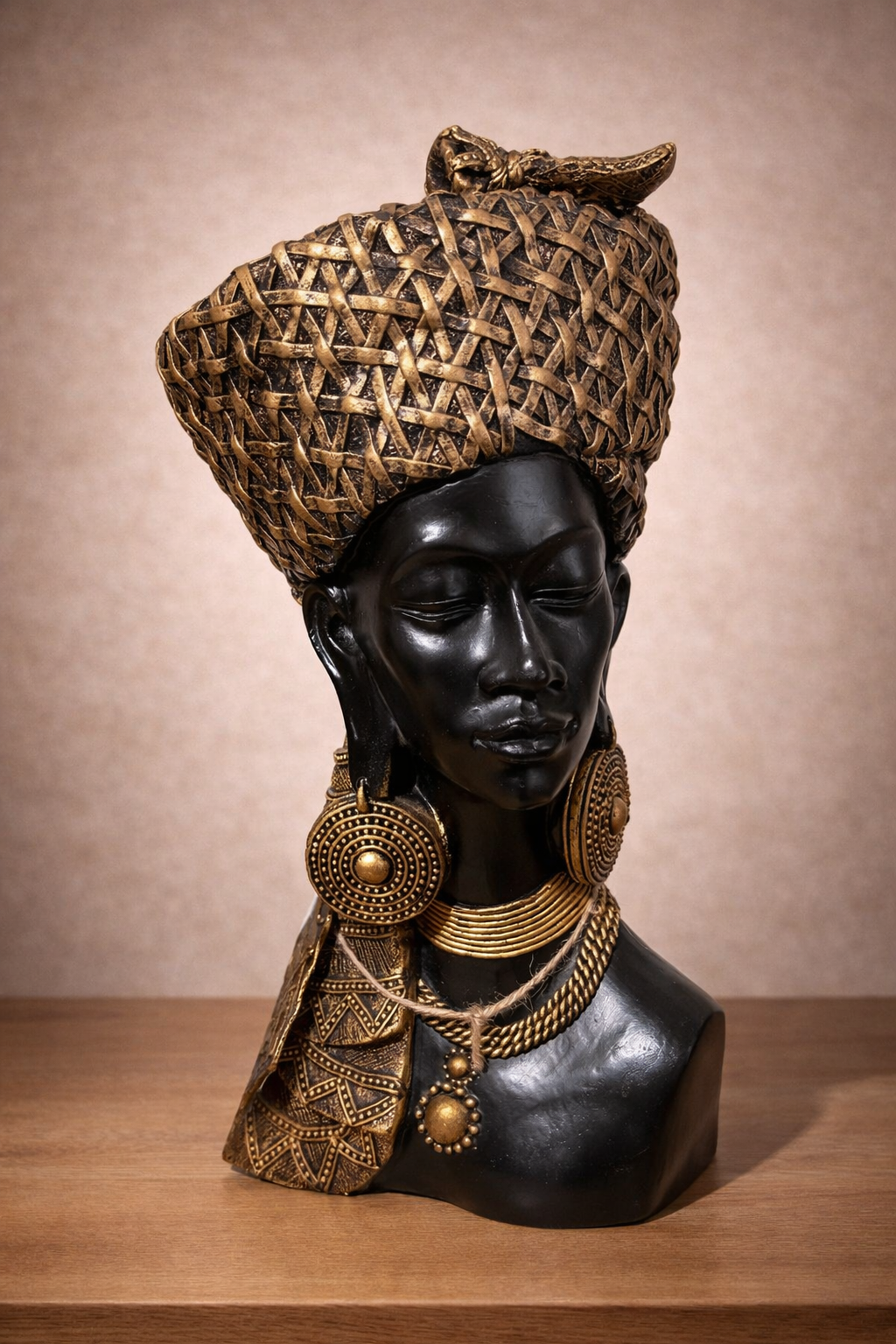 Royal Heritage African Queen Bust Sculpture