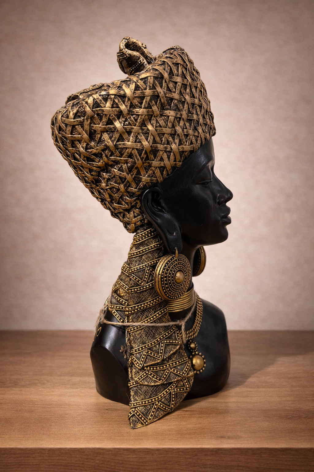 Royal Heritage African Queen Bust Sculpture