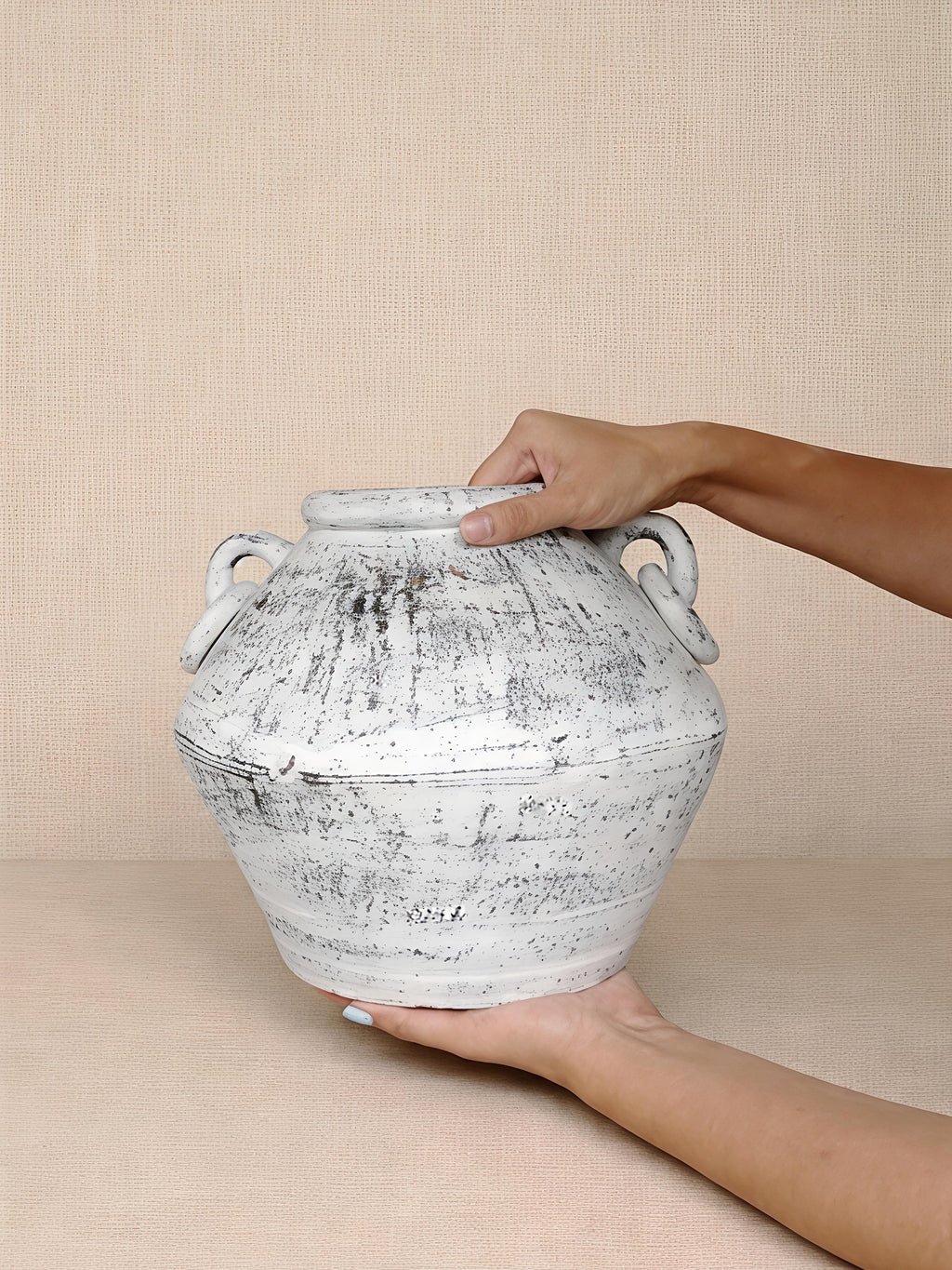 Distressed Elegance Ceramic Vase