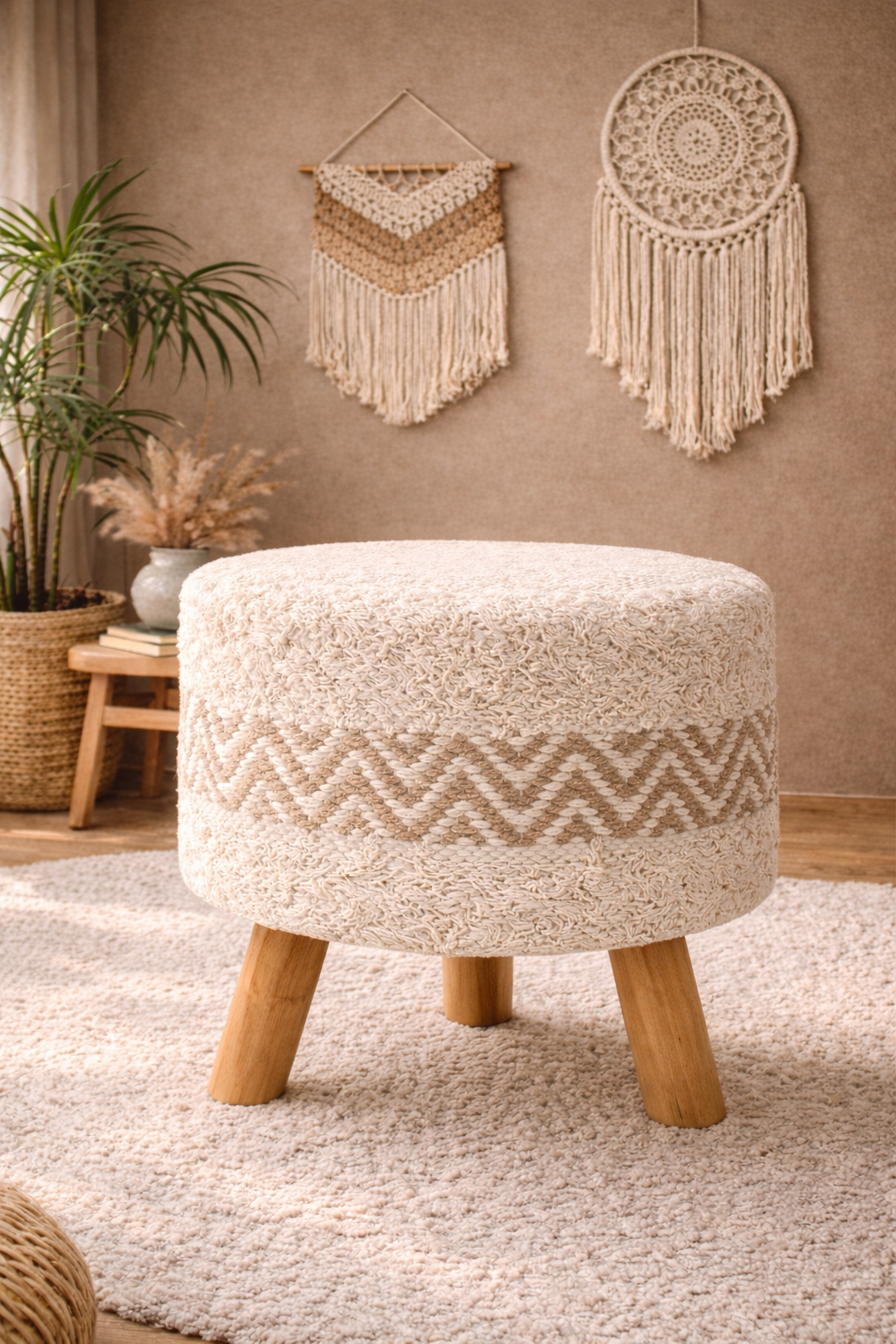 Boho Ottoman 3 Leg