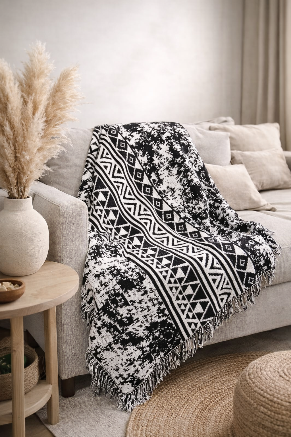 Embroidered Throw.