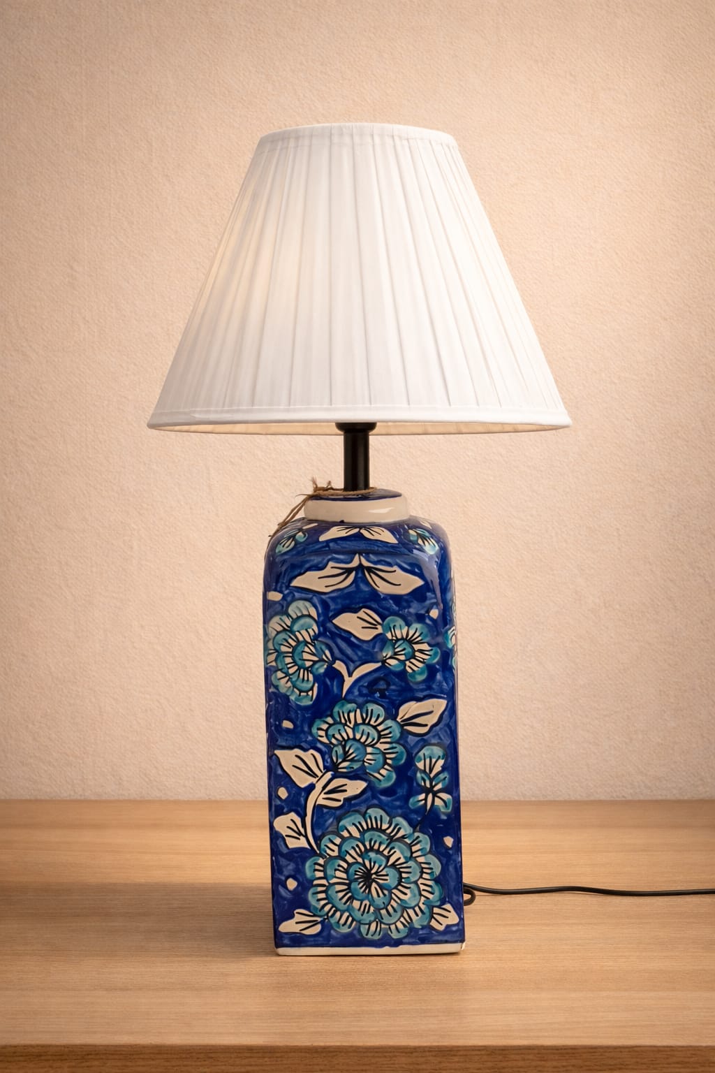 Blue Willow Pillar Lamp