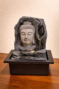 Meditative Buddha Head Grotto Fountain