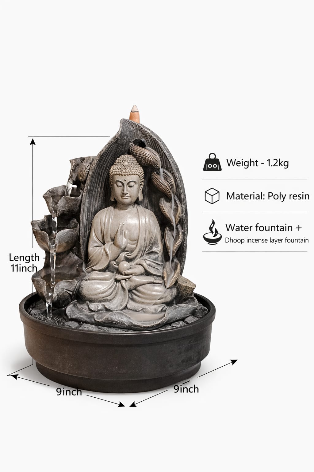 Meditative Buddha Fountain
