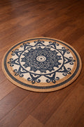 Indigo Mandala Jute Rug