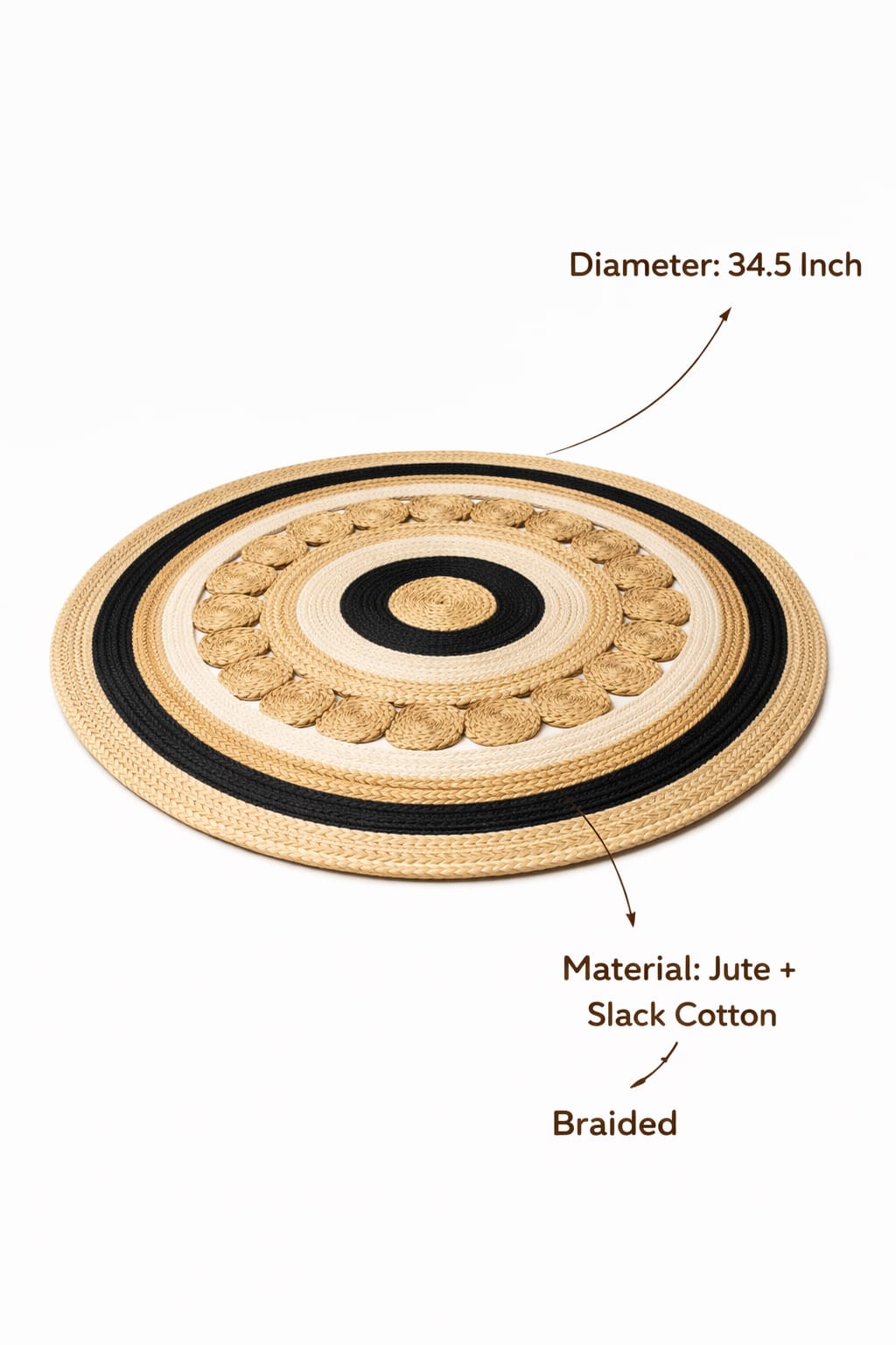 Midnight Orbit Jute Rug