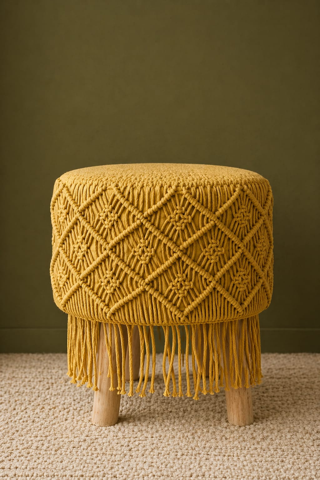 Boho Ottoman 4 Leg