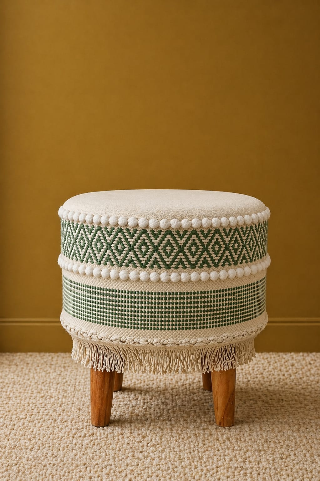 Boho Ottoman 4 Leg