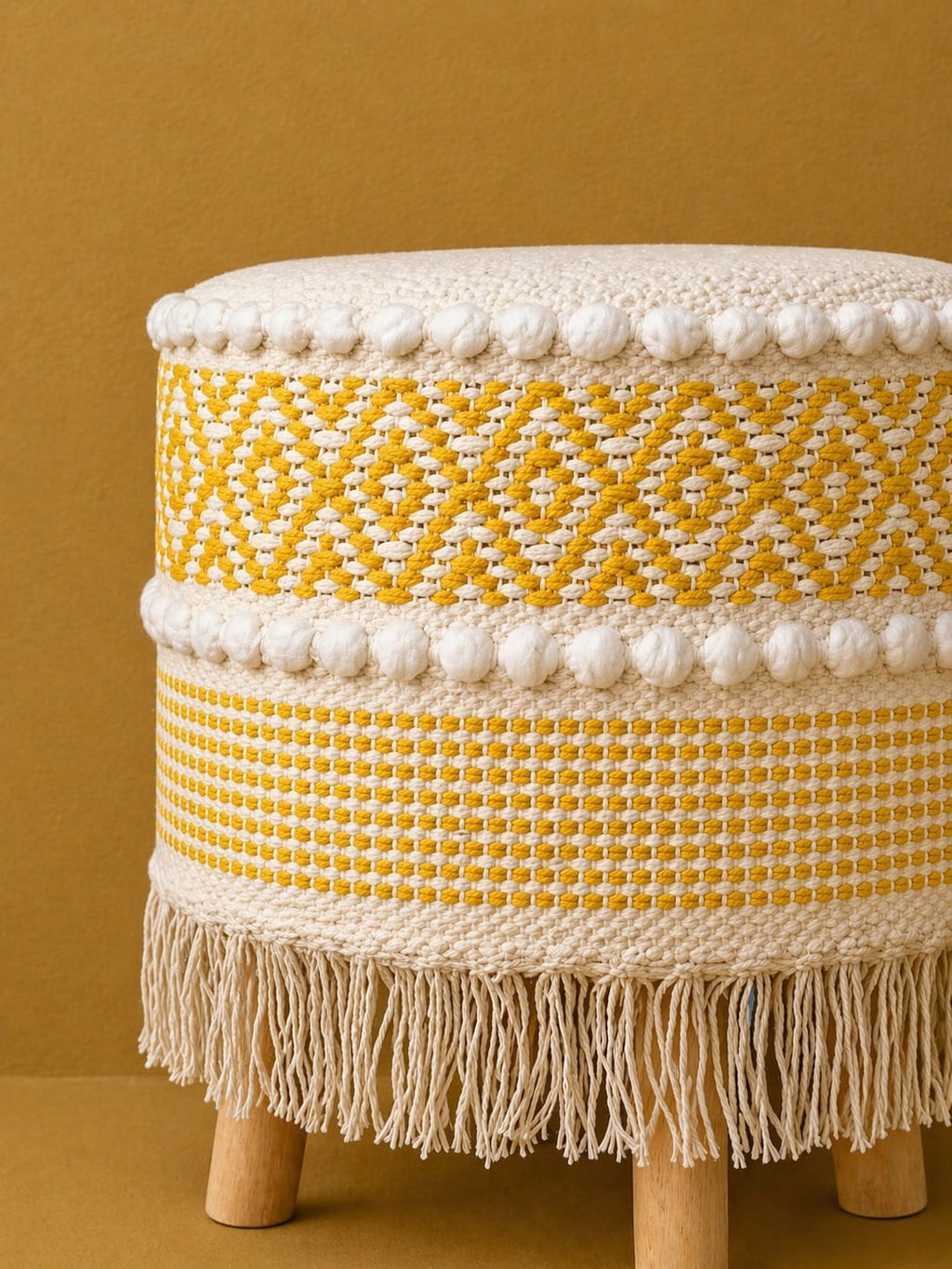 Boho Ottoman 4 Leg