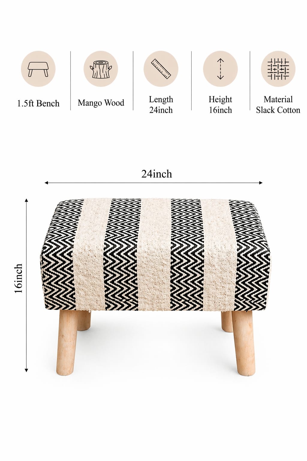 Boho bench