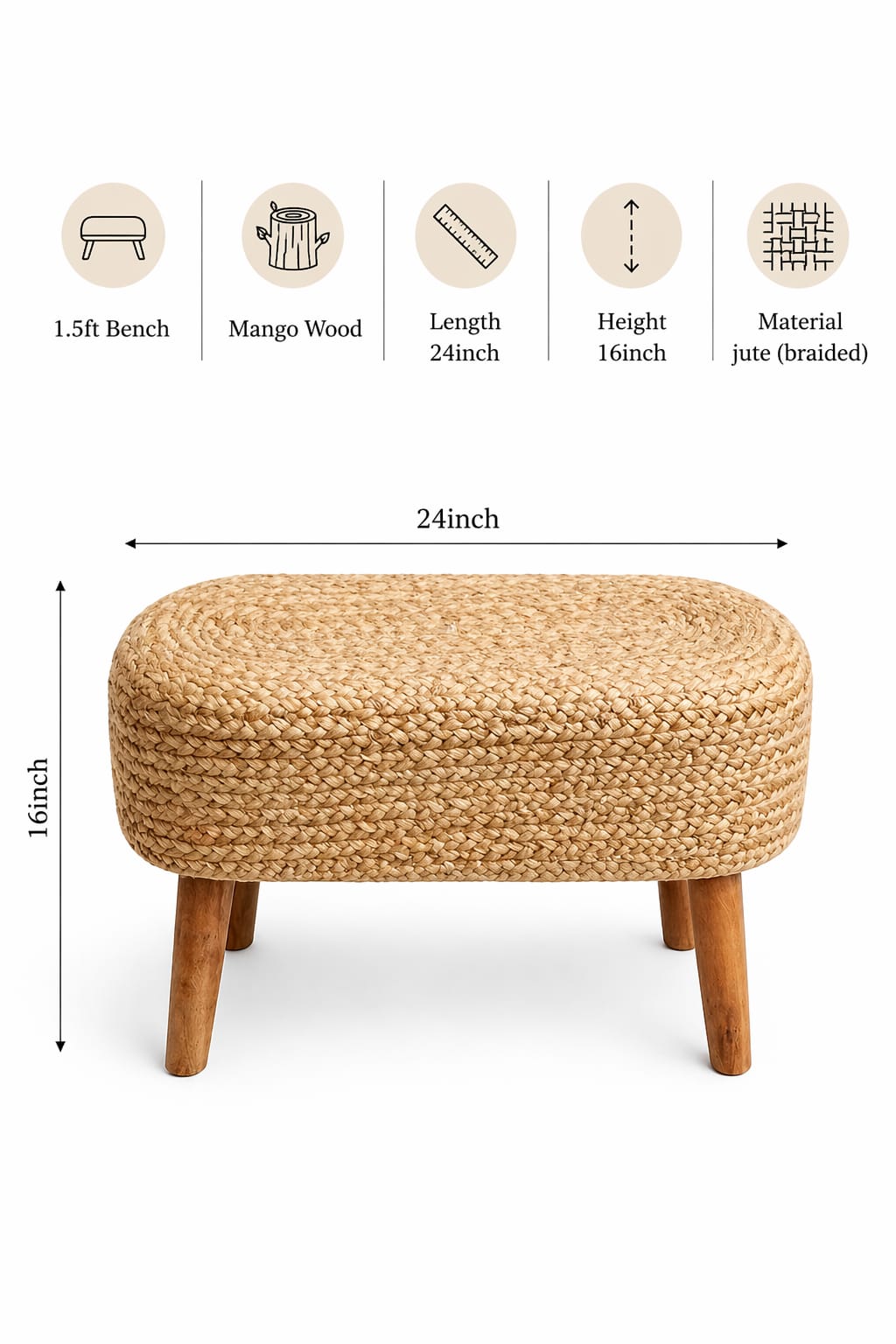 Boho bench