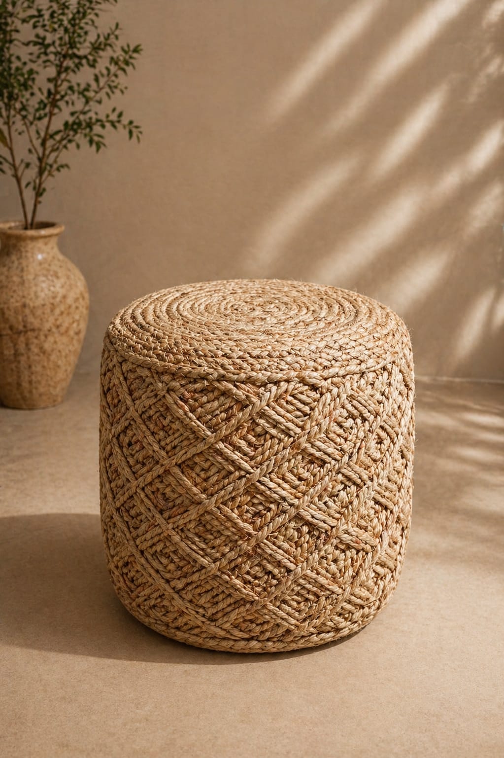 Jute Roots Pouf