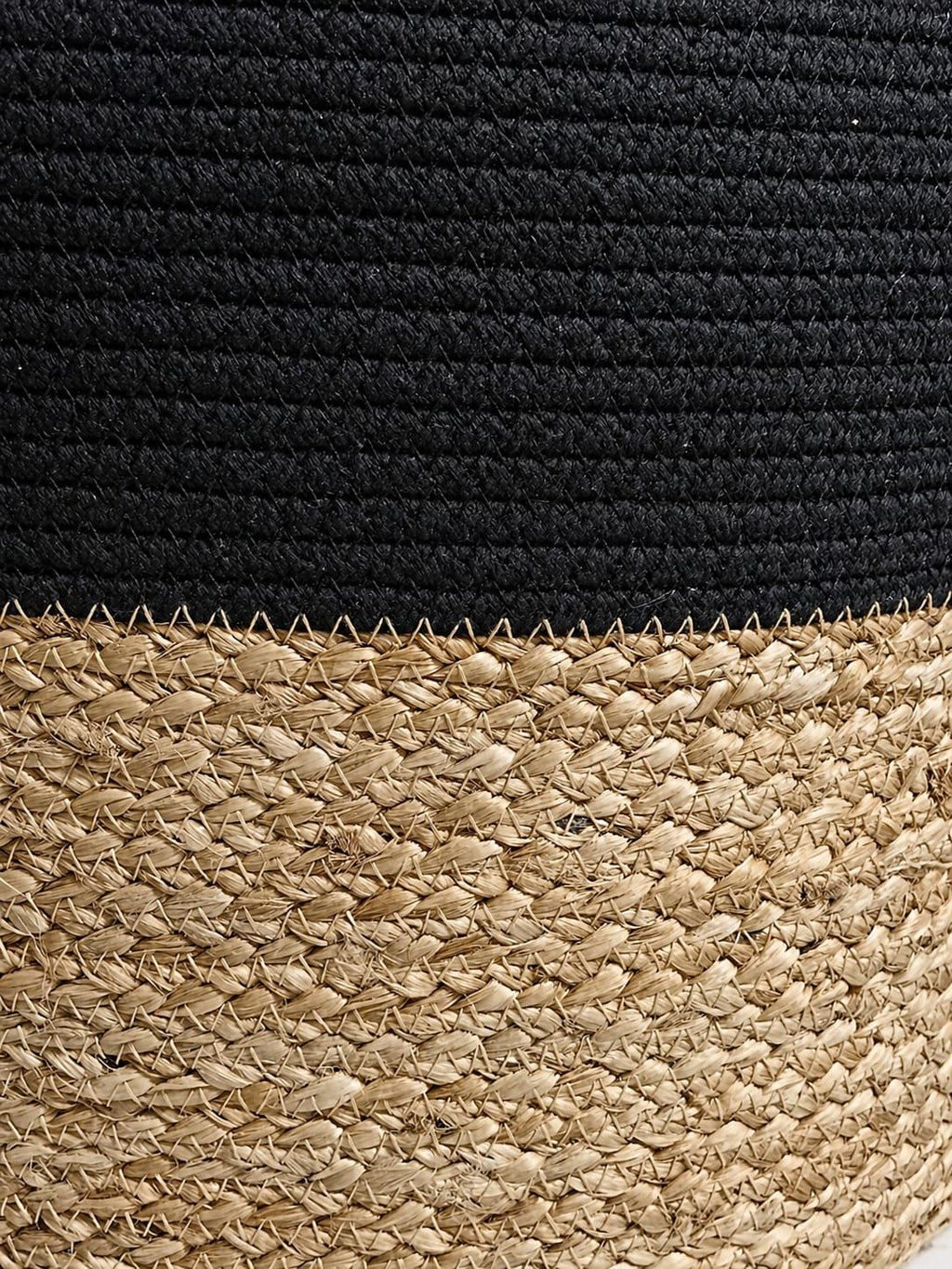 DualTone Jute Pouf