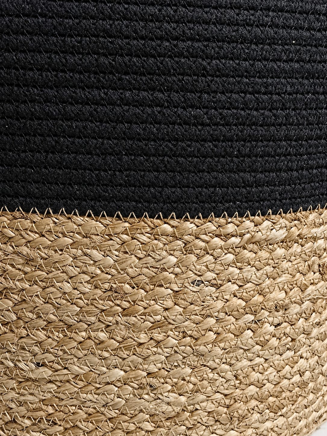DualTone Jute Pouf