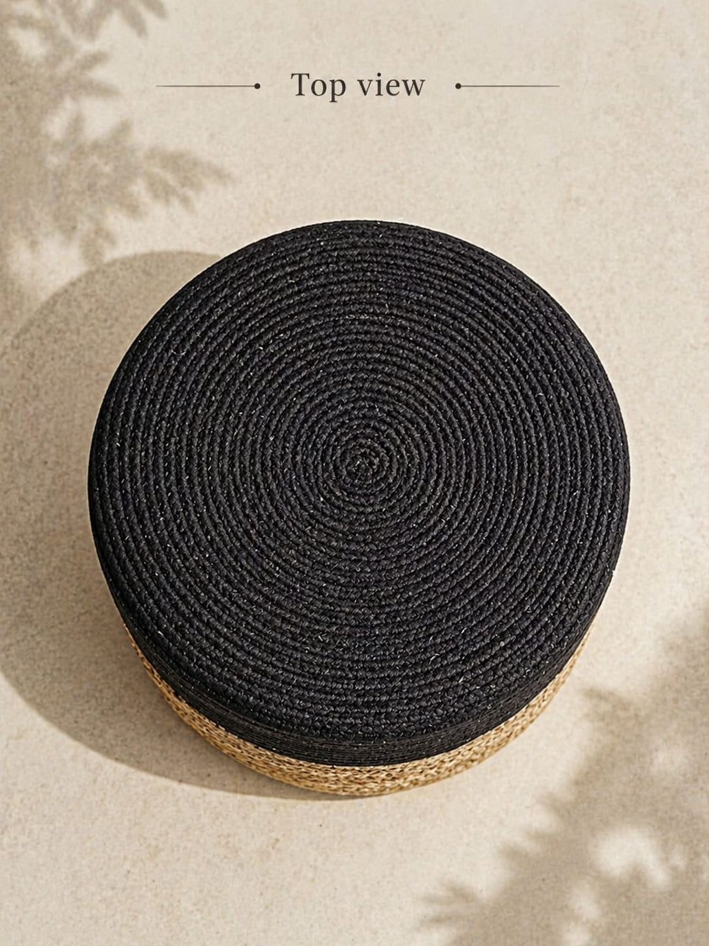 DualTone Jute Pouf
