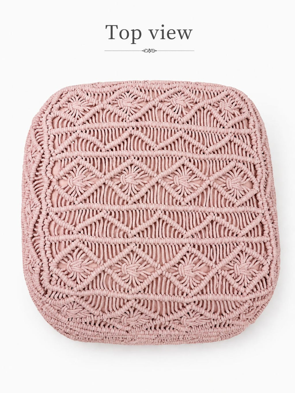 Blush Knot Pouf