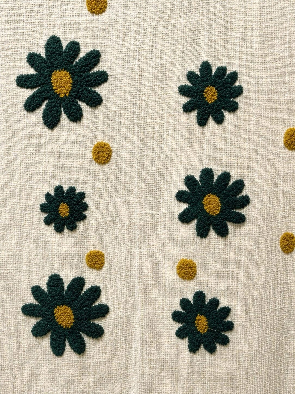 Daisy Bloom Embroidered Throw