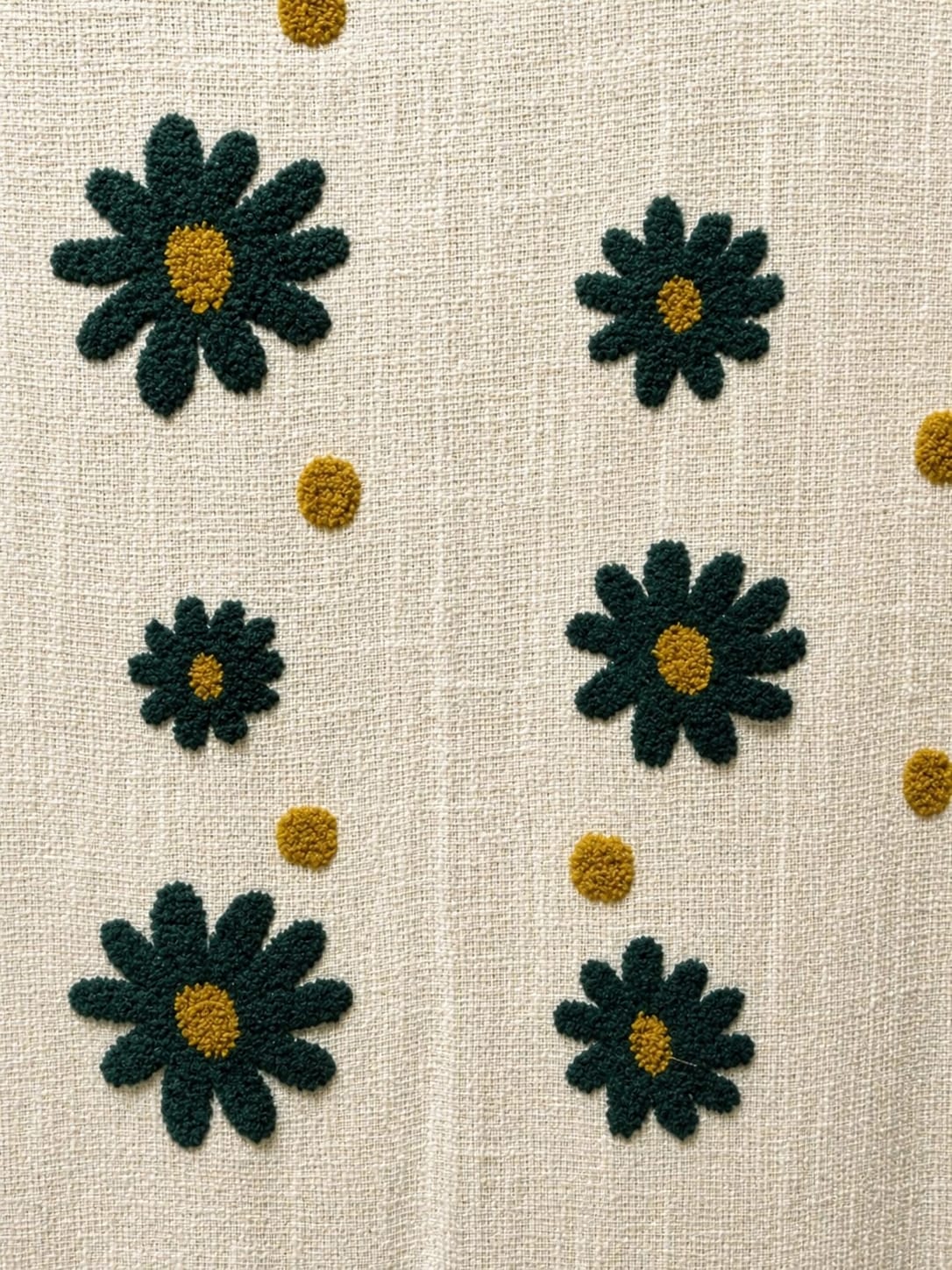 Daisy Bloom Embroidered Throw