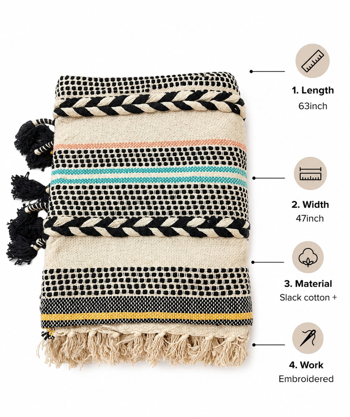 Artisan Trail Embroided Throw