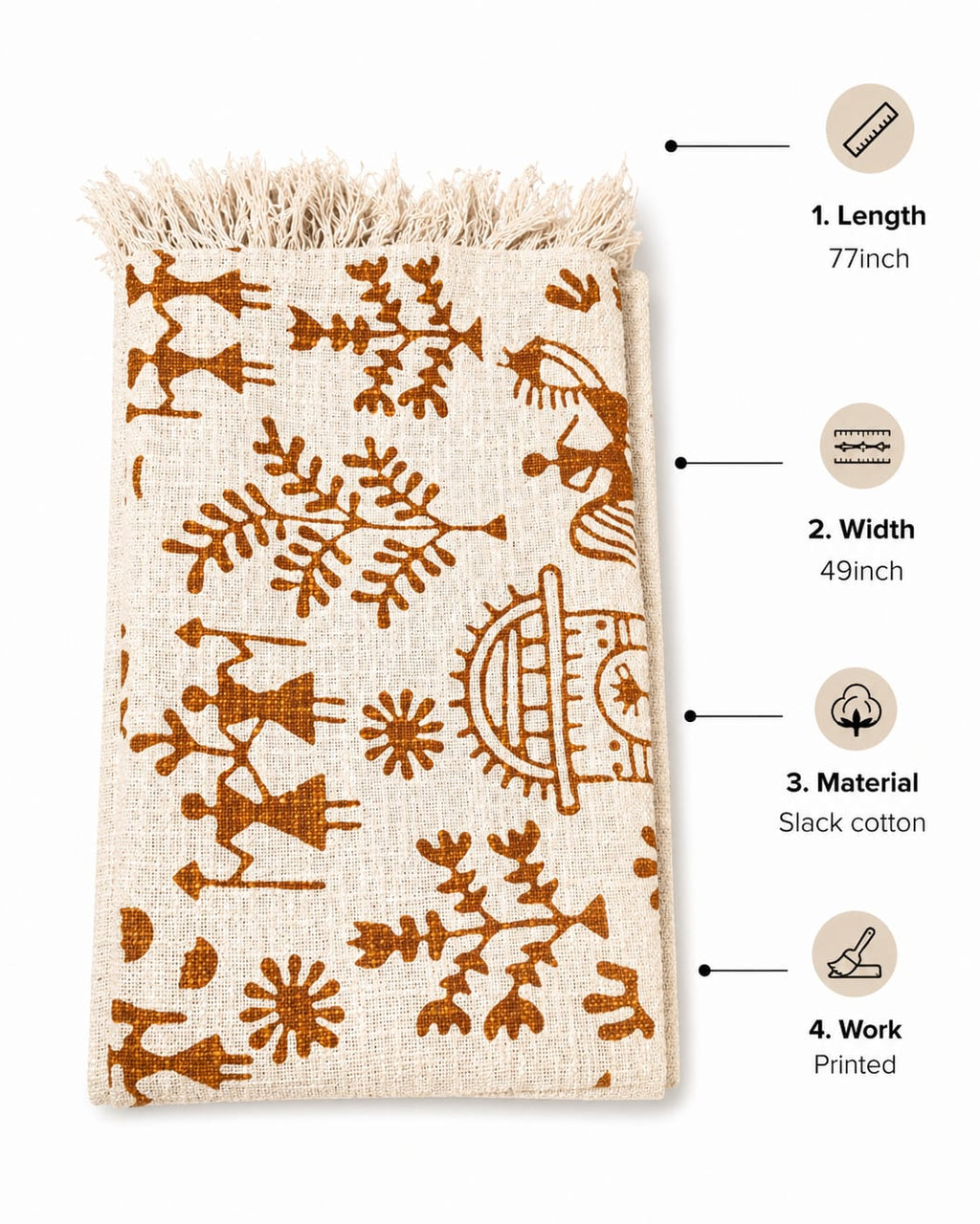 Warli Dune Printed Throw