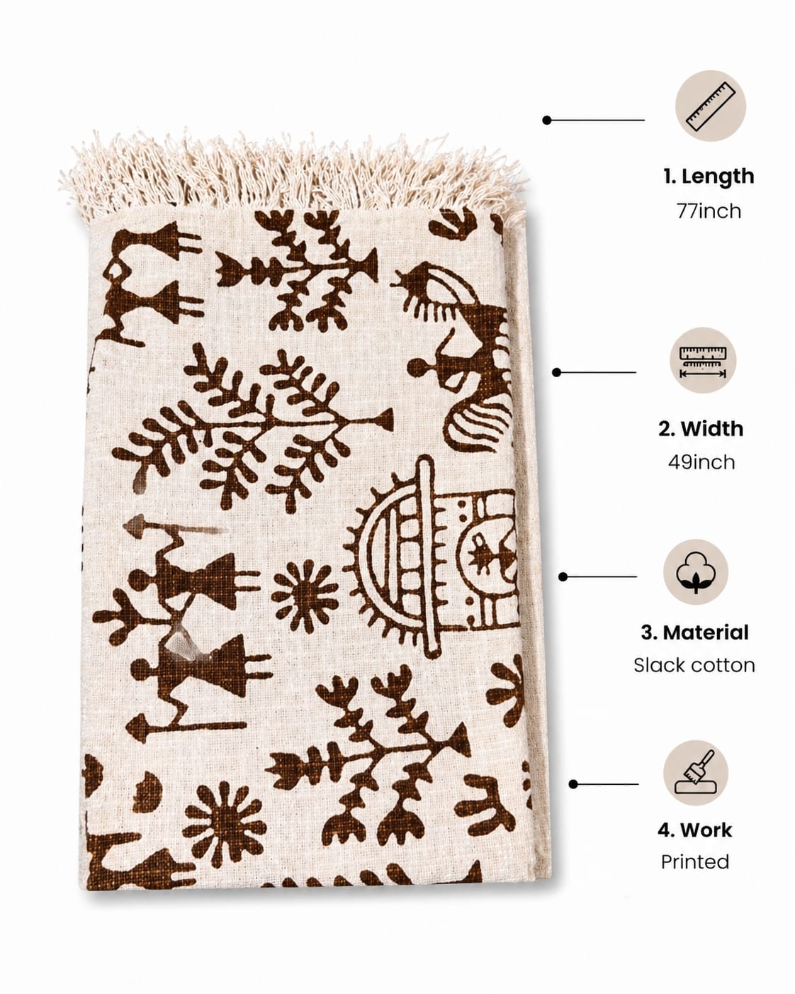 Earth Warli (Dark) Throw