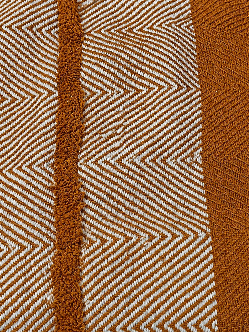 Amber Chevron Embroidered Throw