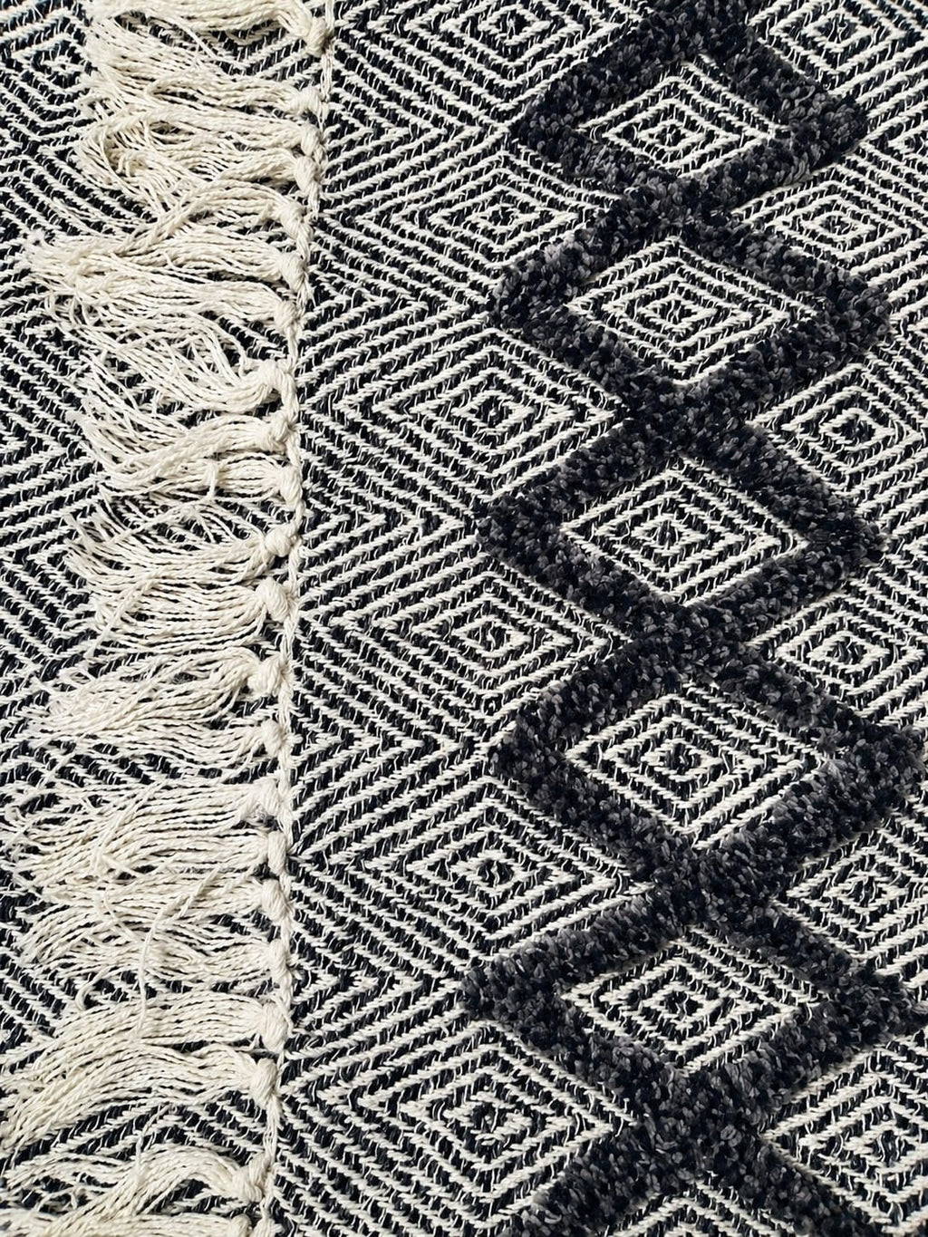 Midnight Mosaic Tufted Throw