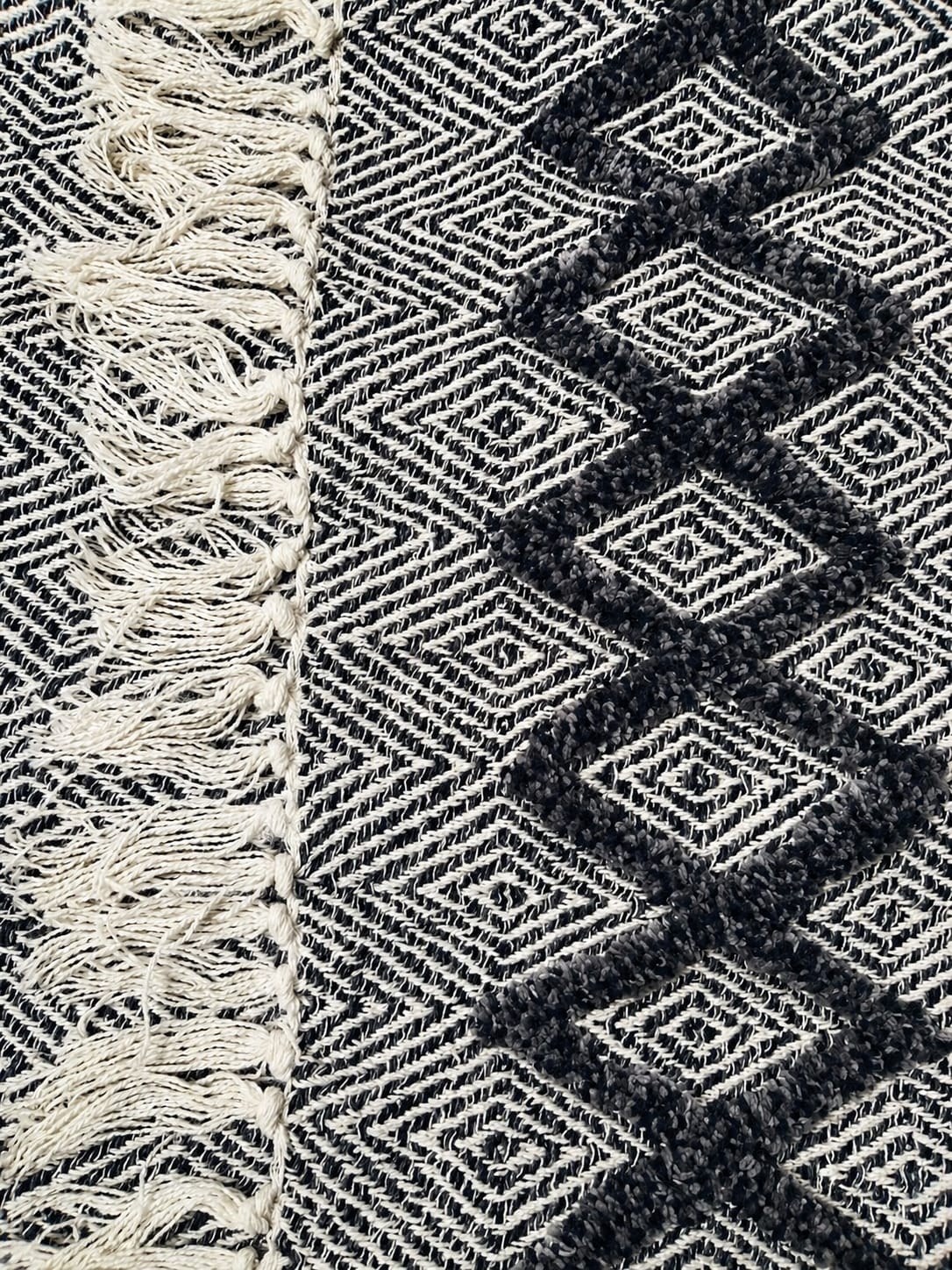 Midnight Mosaic Tufted Throw