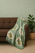 Sage Blossom Tufted Throw