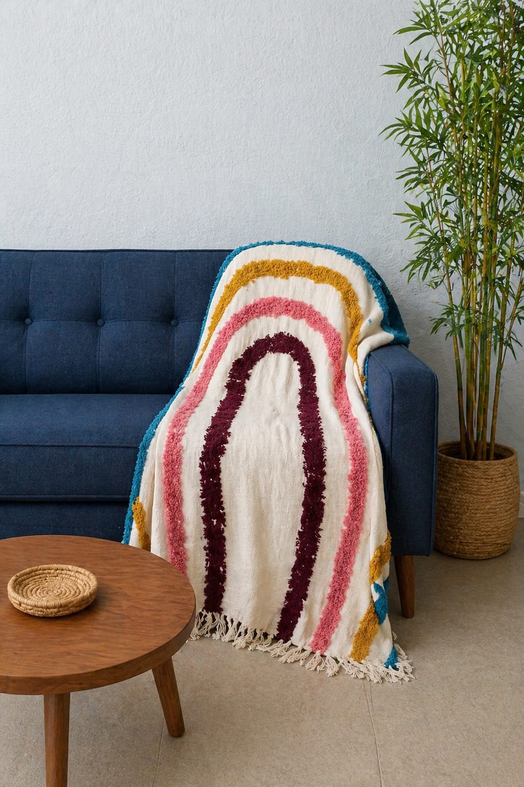 Rainbow Ridge Tufted Throw
