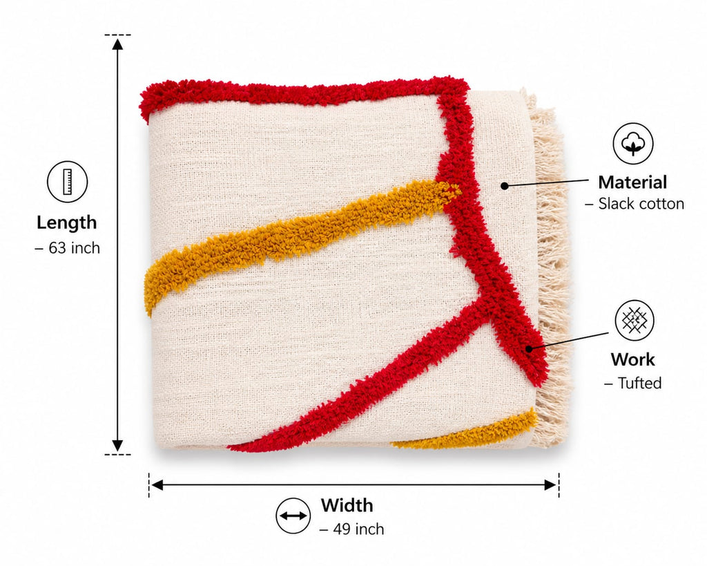 Agni Rang Tufted Throw