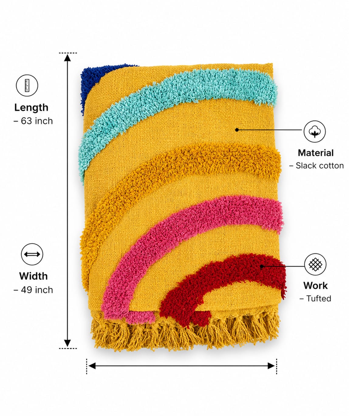Sunbeam Arc Tufted Throw
