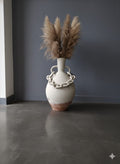 Rust & Ivory Chain Vase