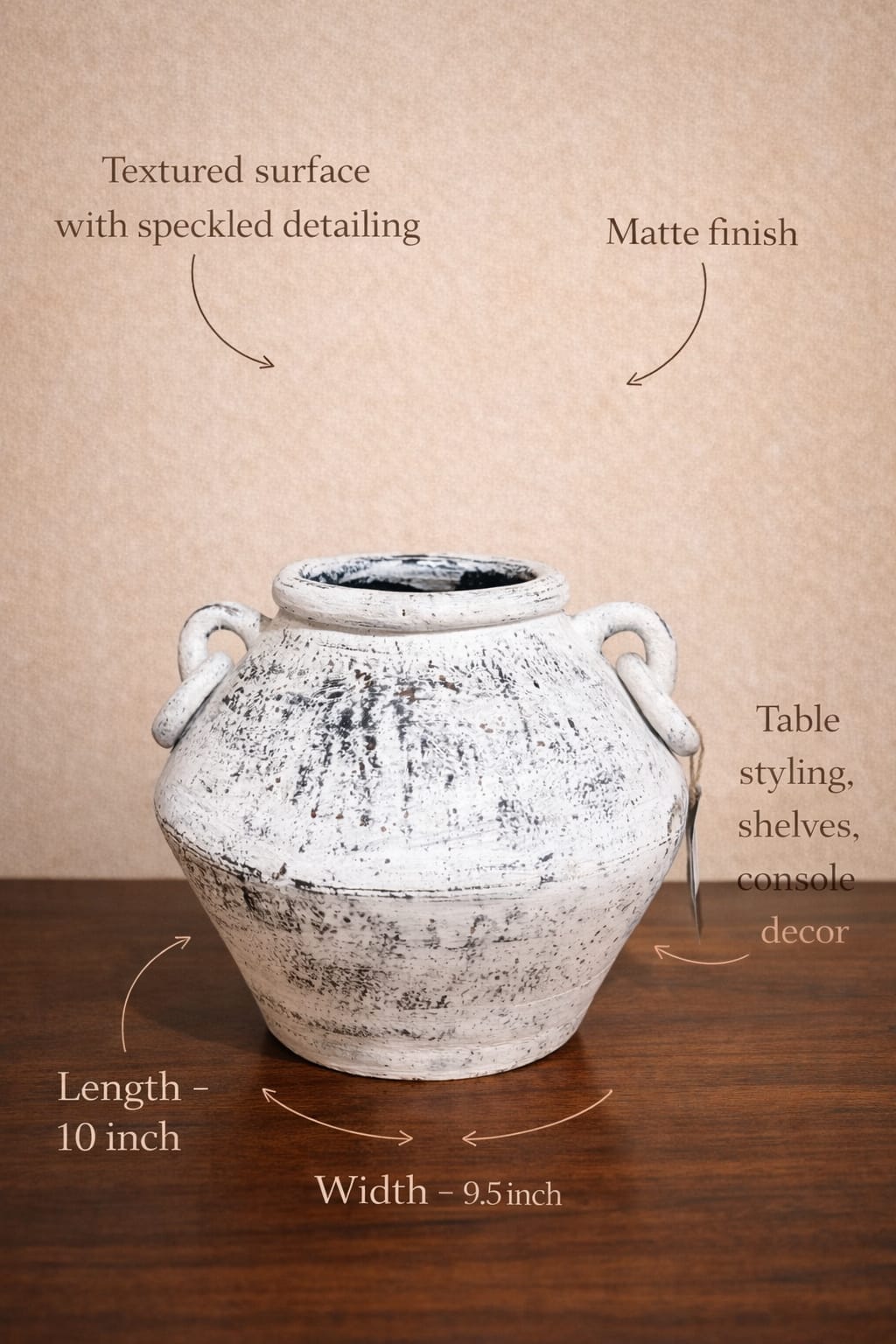Distressed Elegance Ceramic Vase