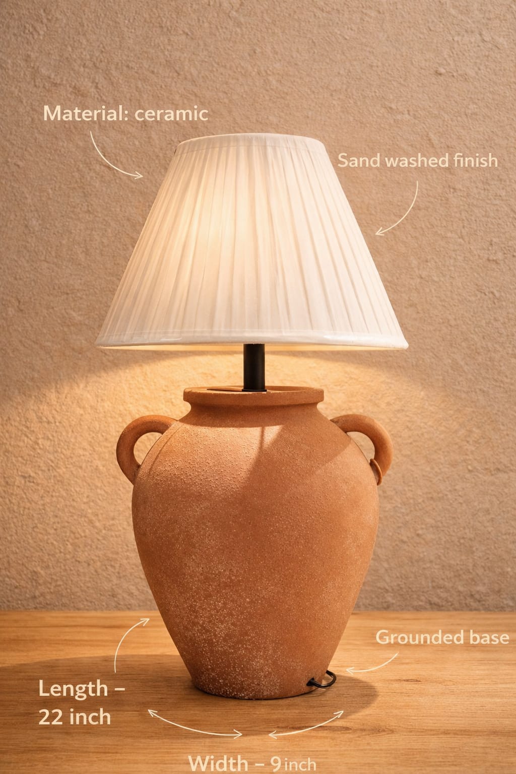 Rustica Clay Lamp