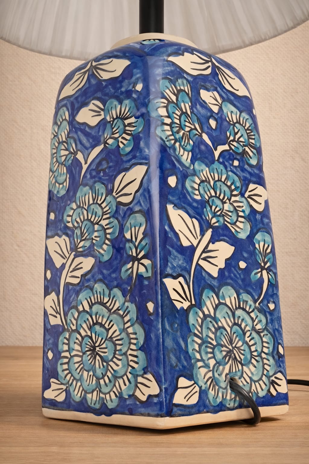 Blue Willow Pillar Lamp