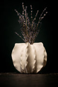 Fluted Fin Ceramic Vase
