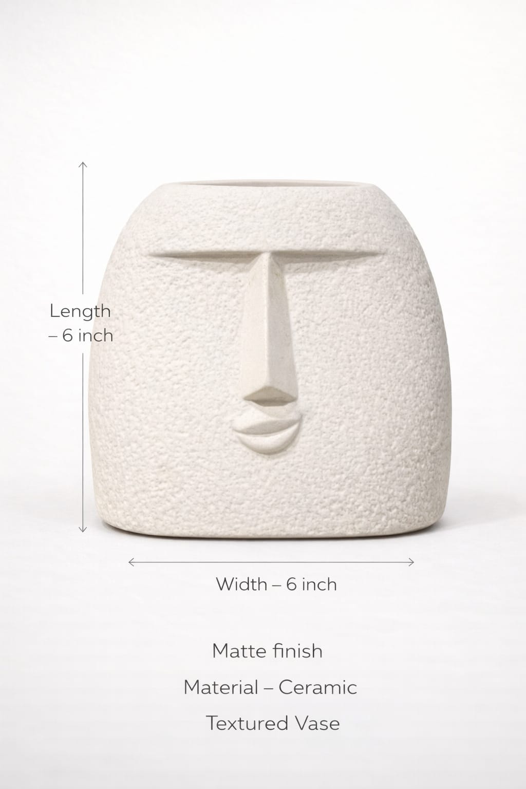 Stoic Smirk Ceramic Vase