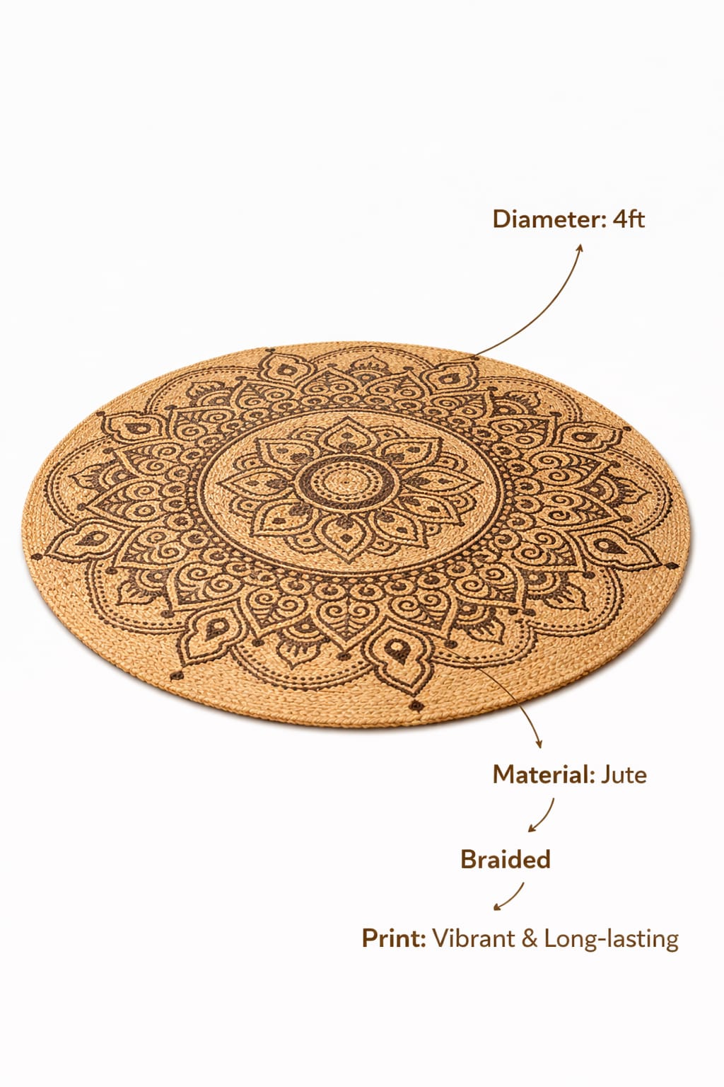 Sahara Mandala Jute Rug